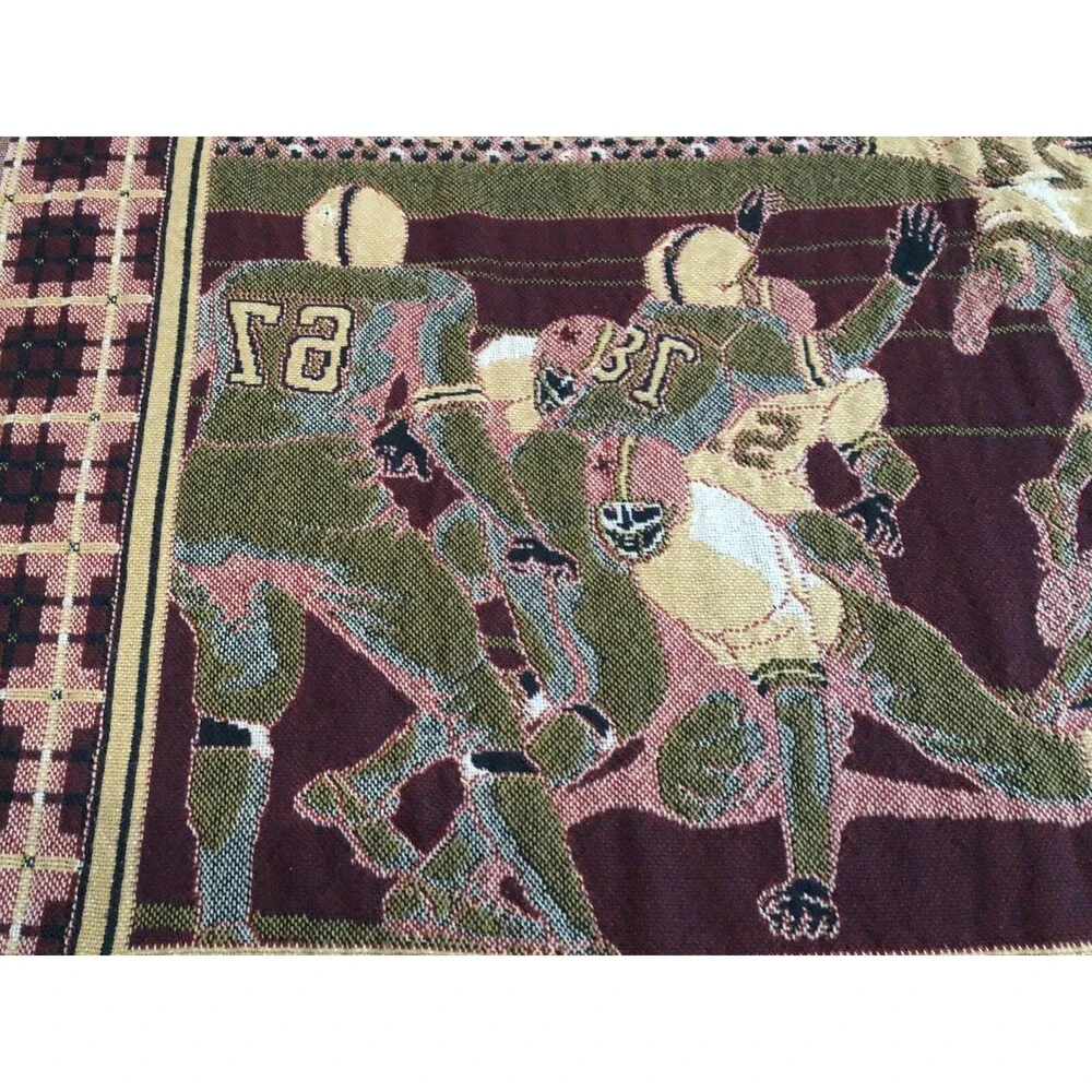 VTG Crown Crafts Wall Hanging Football Game Tapestry 40